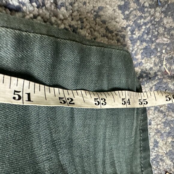 Free People Overalls Womens 27 Olive Green Bib Denim Adjustable Straps Pockets - Picture 3 of 6